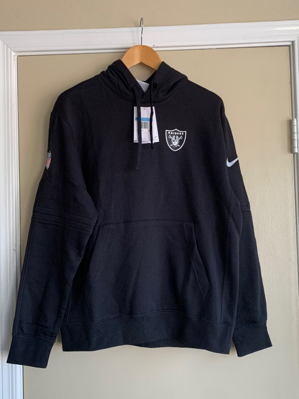 Nike NFL Raiders Football Hoodie Black Sweatshirt Sz.M NWT!